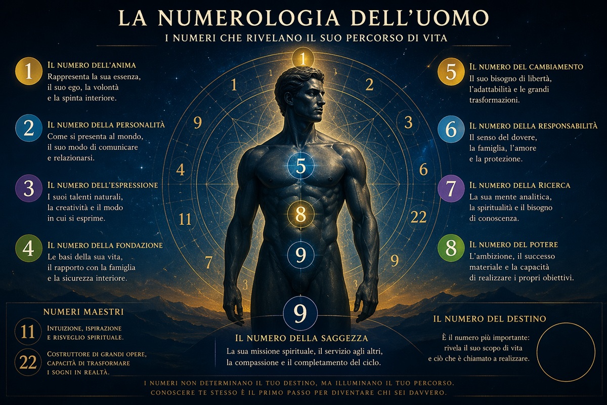 Immagine di un uomo collegato ai numeri