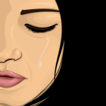 disegno di donna che piange