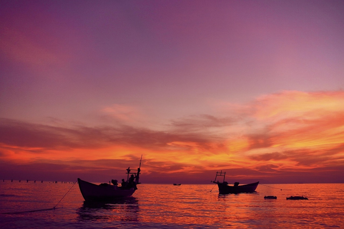 tramonto al mare