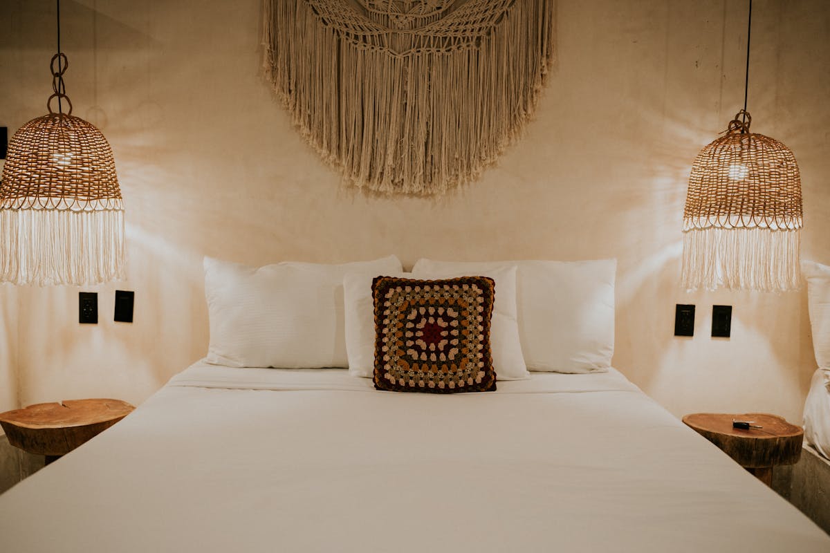 una camera da letto rilassante