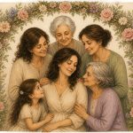 Disegno di una madre e della sua discendenza materna